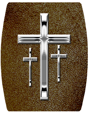 DNSHEND 517 SL SH BR Silver 3 Crosses Shimmer Brown